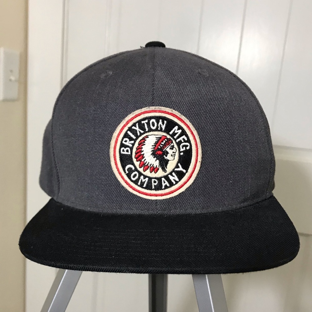 Grey/Gray Brixton SnapBack Hat “Brixton MFG.”